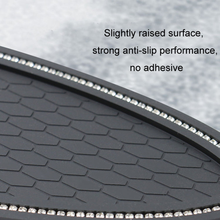 Car Center Console Ornaments Oval Anti-slip Mat