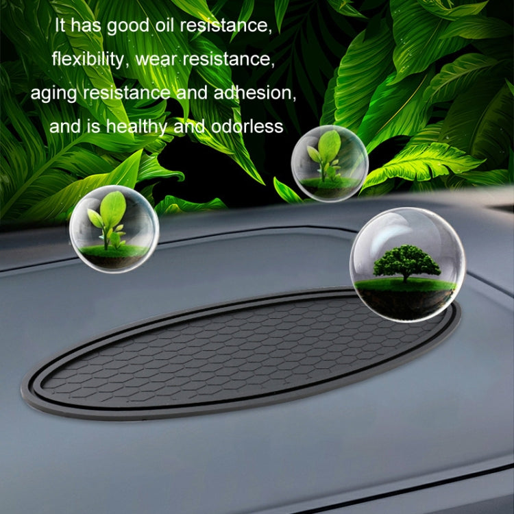 Car Center Console Ornaments Oval Anti-slip Mat
