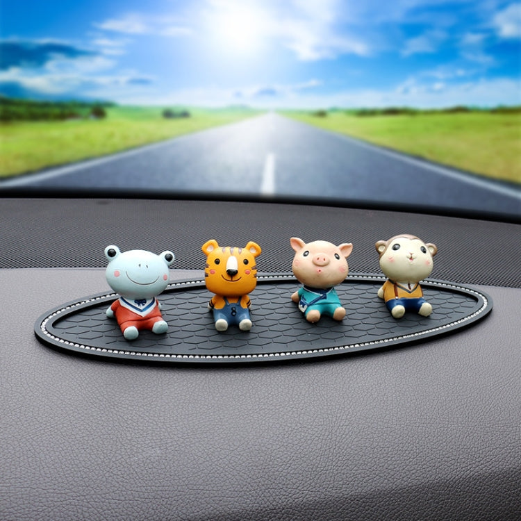Car Center Console Ornaments Oval Anti-slip Mat