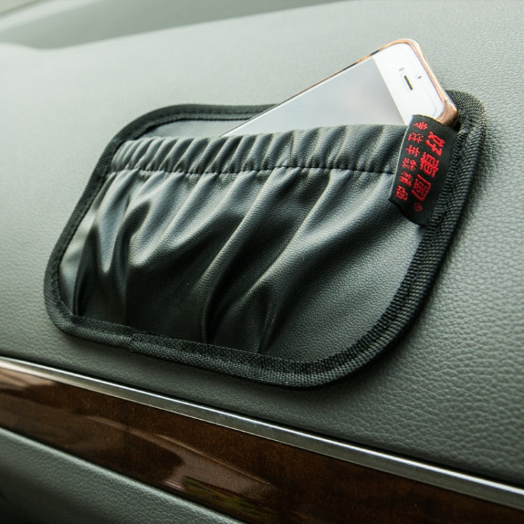 Car Instrument Console Adhesive Net Pocket Storage Hanging Bag