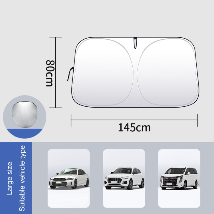 Car Front Windshield Heat Insulation Sun Protection Visor, Front Block 145x80cm, Large Front Baffle + 2 Side Baffles, Large Front Baffle + 4 Side Baffles, Large Front Baffle+4 Side Baffles+1 Rear Baffle, Large Front Baffles + 2 Inclined Blocks