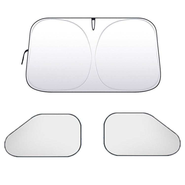 Car Front Windshield Heat Insulation Sun Protection Visor, Front Block 145x80cm, Large Front Baffle + 2 Side Baffles, Large Front Baffle + 4 Side Baffles, Large Front Baffle+4 Side Baffles+1 Rear Baffle, Large Front Baffles + 2 Inclined Blocks