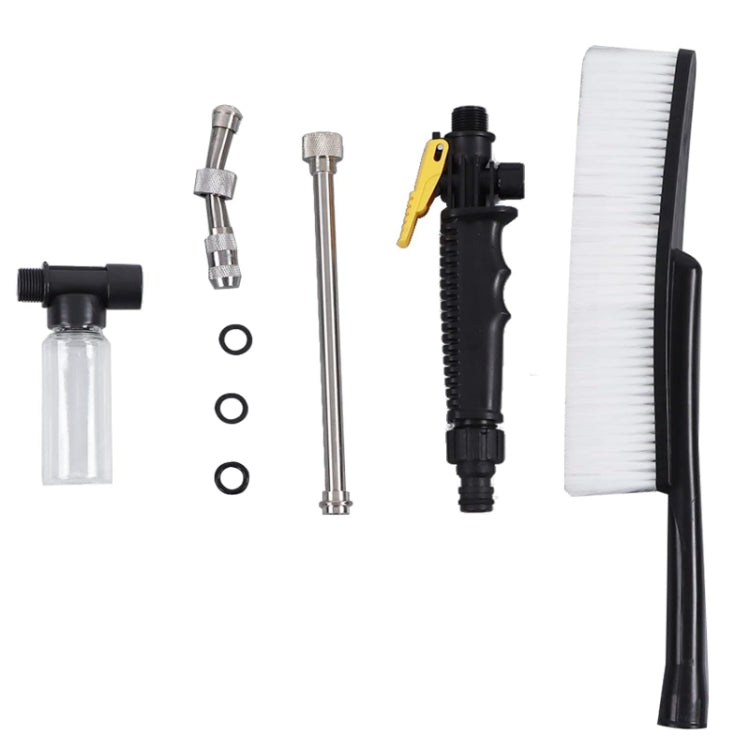 High Pressure Car Wash Nozzle Soft Bristle Long Handle Brush Foam Bottle Tool Set