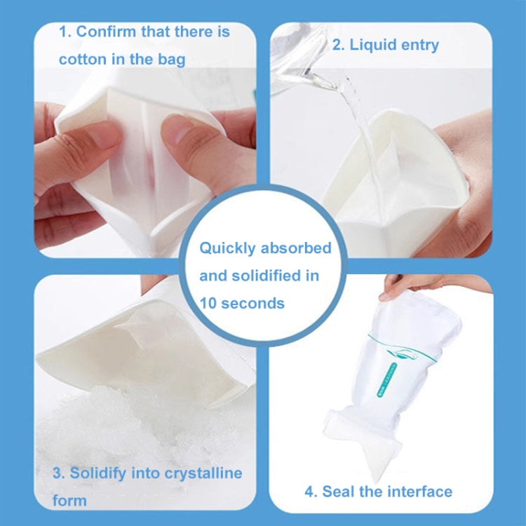 4pcs /Pack Car Disposable Emergency Rapid Coagulation Urine Bag Traffic Jam Pee Bag