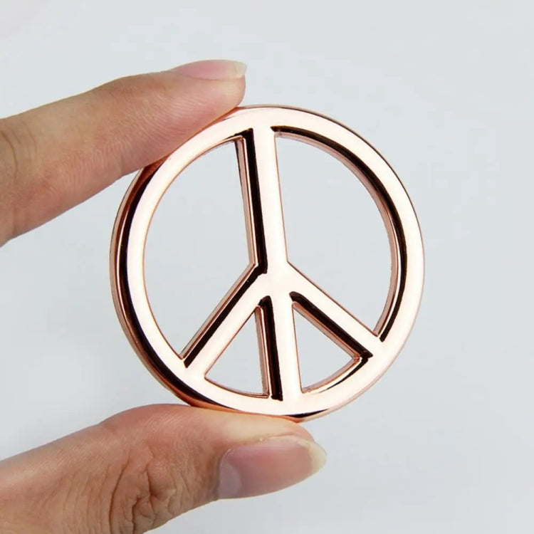 Car Anti-War Peace Sign Three-Dimensional Metal Stickers