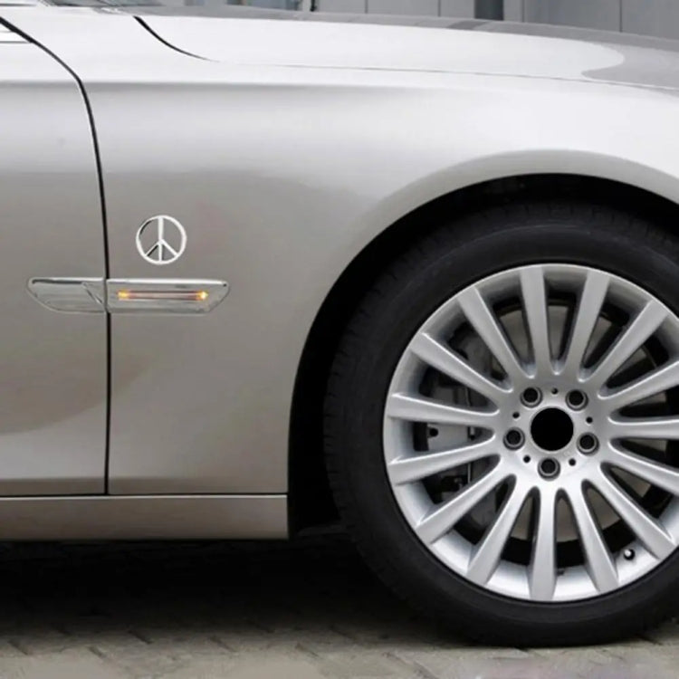 Car Anti-War Peace Sign Three-Dimensional Metal Stickers