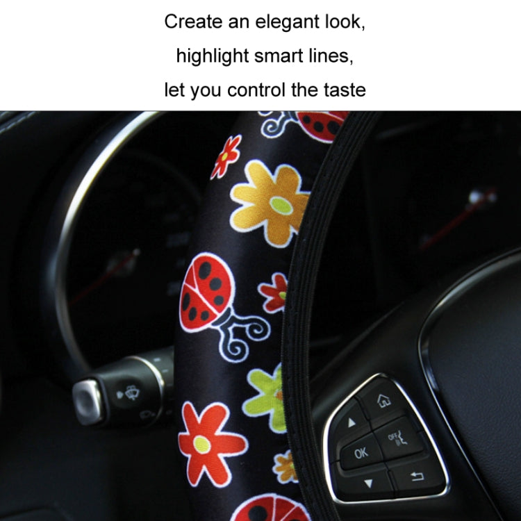 Car Steering Wheel Cover Printed Cloth Without Inner Elastic Band Cover