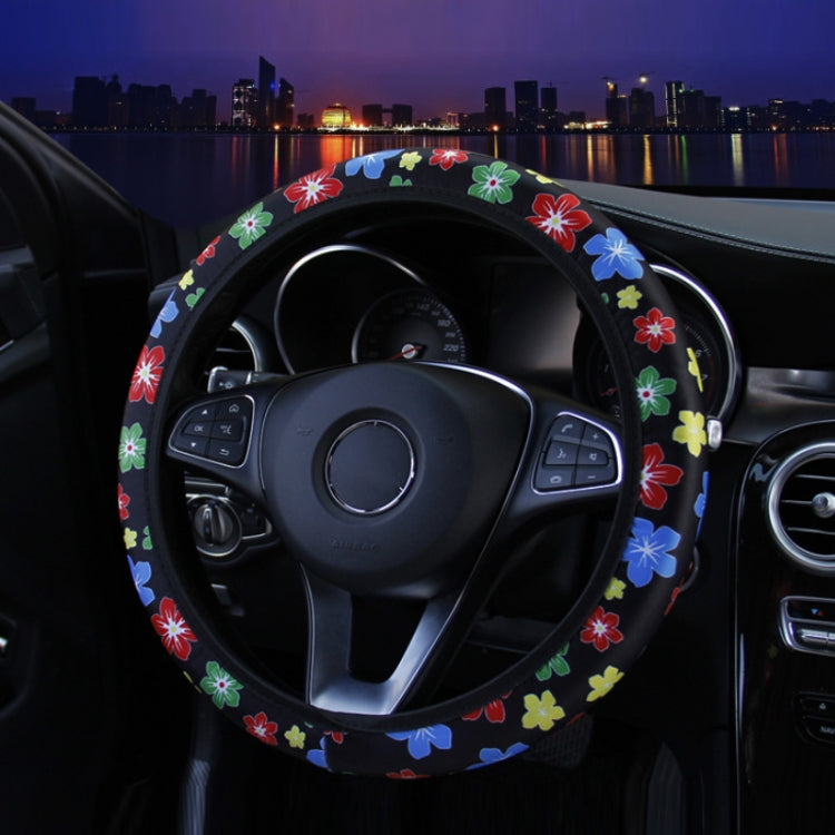 Car Steering Wheel Cover Printed Cloth Without Inner Elastic Band Cover