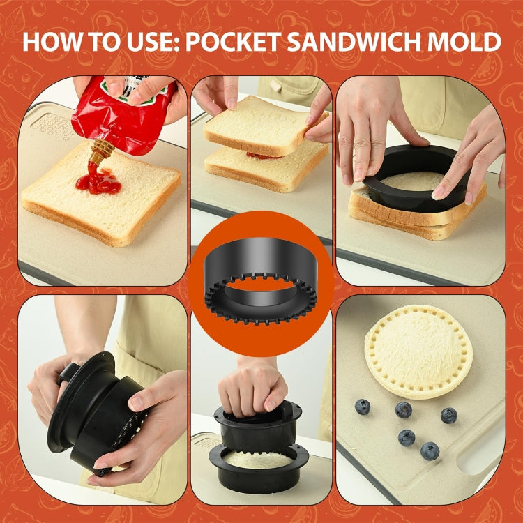 4 In 1 Hamburger Press Patty Maker Slider Stuffed Burgers Sandwich Cutter
