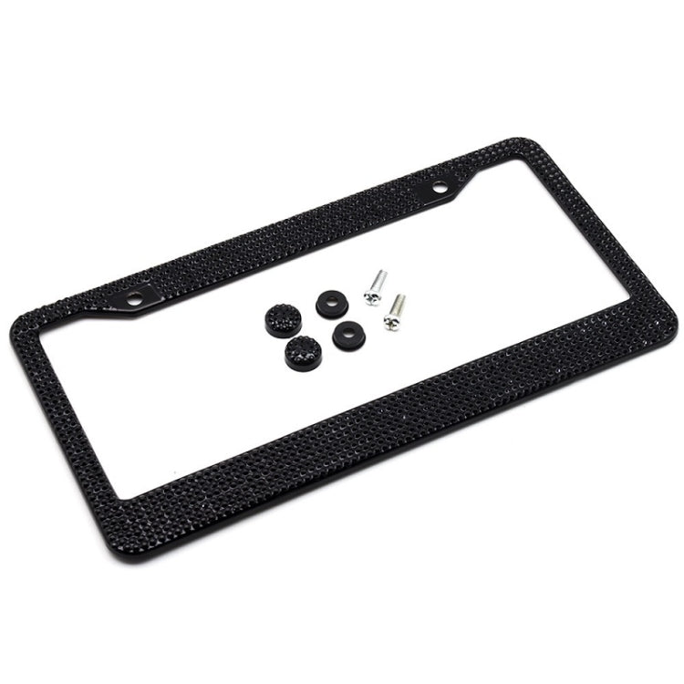 US Standard Stainless Steel License Plate Modified Frame With Diamonds