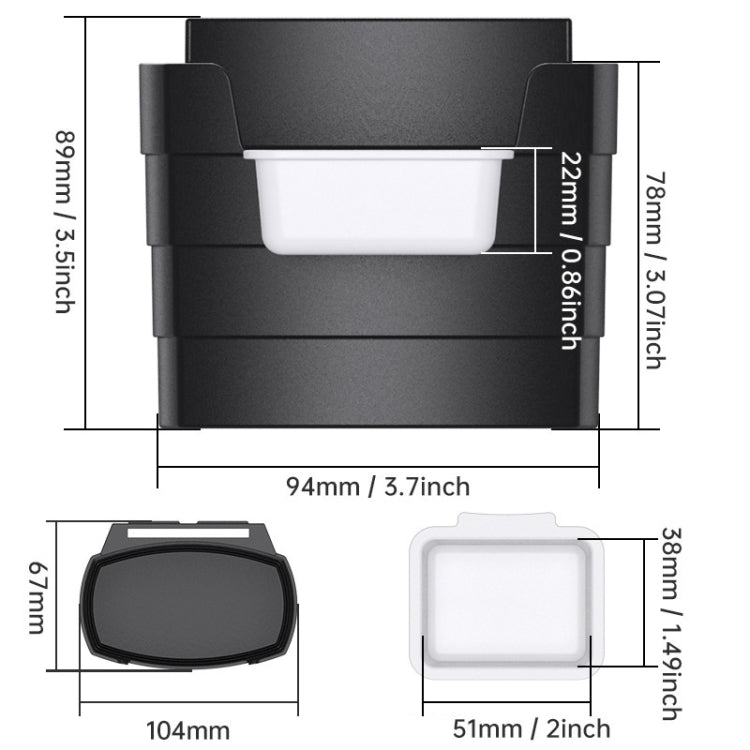 Car-Mounted French Fries Cup Holder Storage Box Multifunctional Trash Can