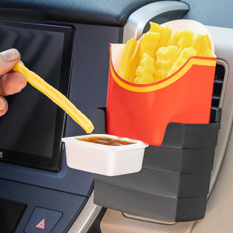 Car-Mounted French Fries Cup Holder Storage Box Multifunctional Trash Can