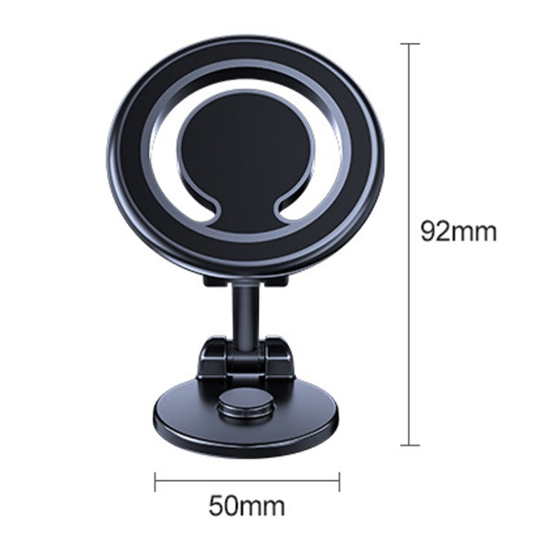Magnetic Folding Car Phone Holder Rotatable Dashboard Stick-On Navigation Stand