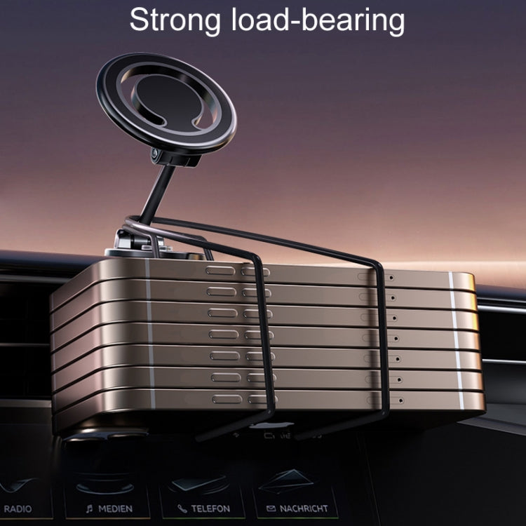 Magnetic Folding Car Phone Holder Rotatable Dashboard Stick-On Navigation Stand