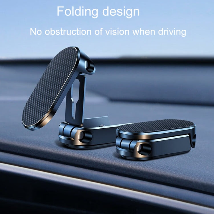 D11 Magnetic Folding Car Phone Holder Rotatable Dashboard Stick-On Navigation Stand