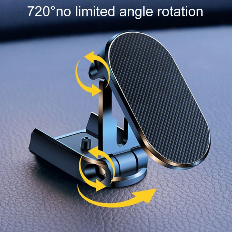 D11 Magnetic Folding Car Phone Holder Rotatable Dashboard Stick-On Navigation Stand