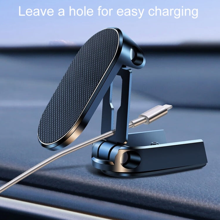 D11 Magnetic Folding Car Phone Holder Rotatable Dashboard Stick-On Navigation Stand