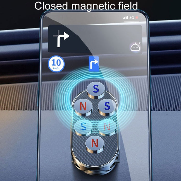 D11 Magnetic Folding Car Phone Holder Rotatable Dashboard Stick-On Navigation Stand