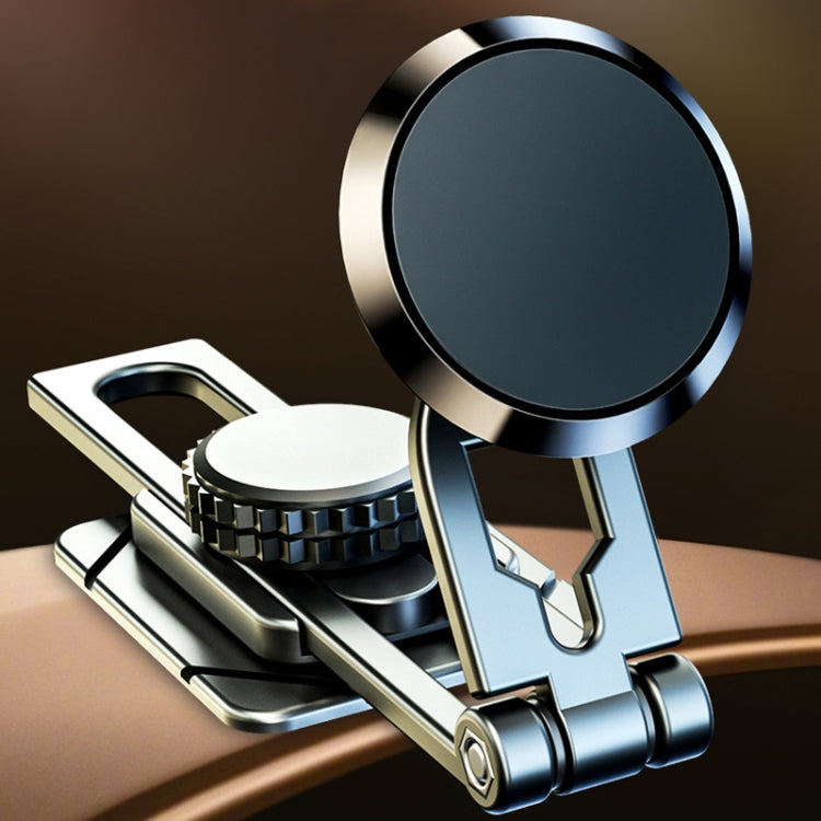 Foldable Suspension Car Phone Holder Magnetic Slide Type Metal Navigation Stand