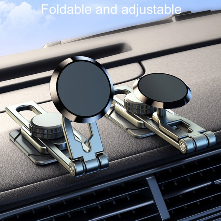 Foldable Suspension Car Phone Holder Magnetic Slide Type Metal Navigation Stand