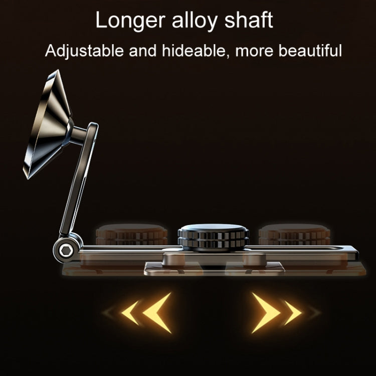 Foldable Suspension Car Phone Holder Magnetic Slide Type Metal Navigation Stand