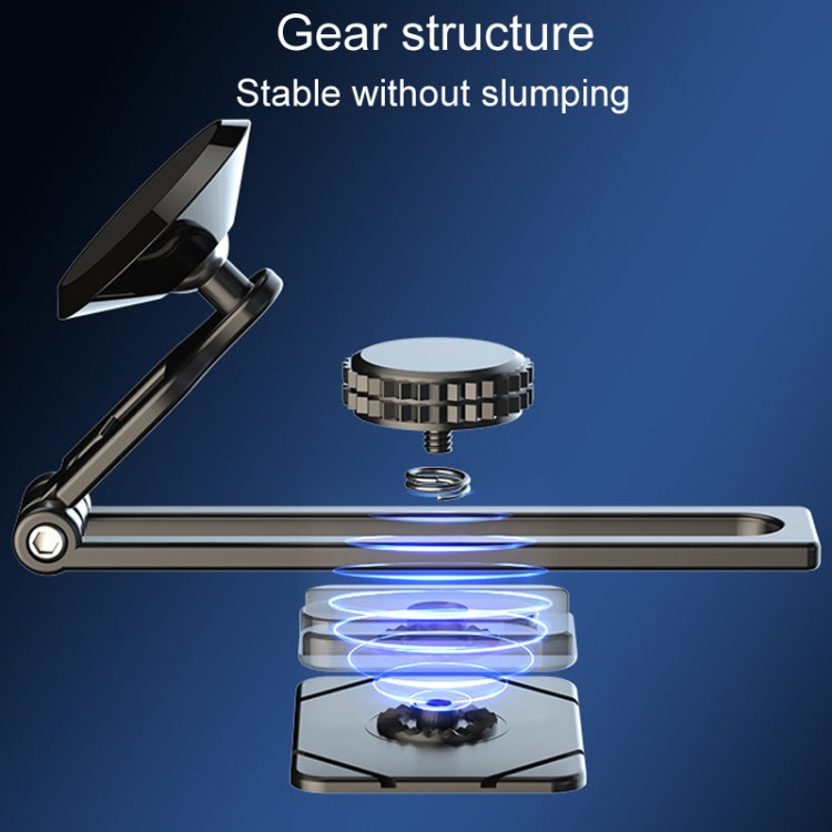 Foldable Suspension Car Phone Holder Magnetic Slide Type Metal Navigation Stand