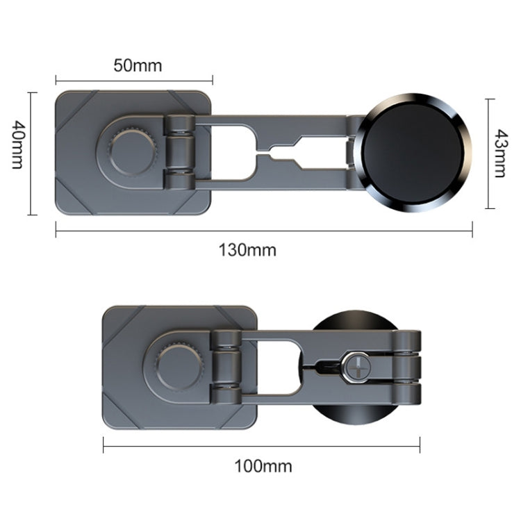 Foldable Suspension Car Phone Holder Magnetic Adhesive Type Metal Navigation Stand
