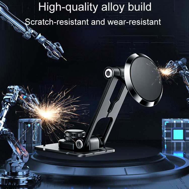 Foldable Suspension Car Phone Holder Magnetic Adhesive Type Metal Navigation Stand