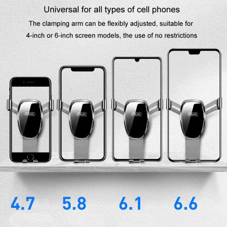 FAIK Car Cell Phone Holder Air Vent Triangle Gravity Sensor Car Phone Bracket