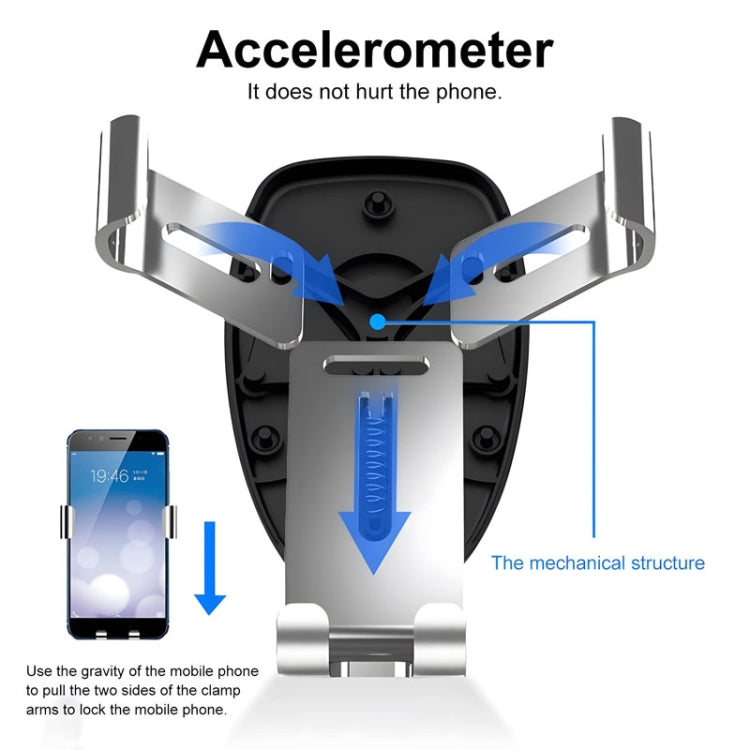 FAIK Car Cell Phone Holder Air Vent Triangle Gravity Sensor Car Phone Bracket