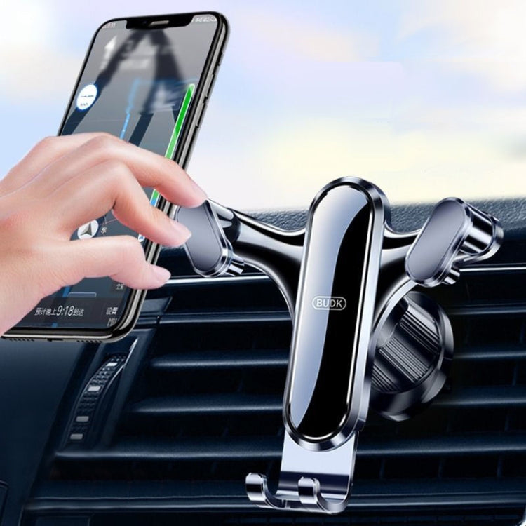 BUDK Triangle Gravity Sensor Car Phone Bracket Car Air Vent Navigation Holder