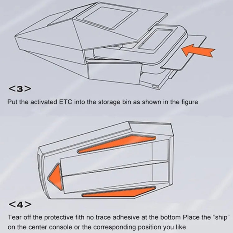 Car ETC Bracket Organizer Automotive Removable Center Console Ornament