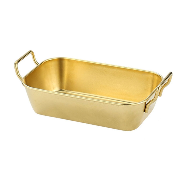 304 Stainless Steel With Double Ear Snack Tray Fried Chicken Chips Cold Dishes Candy Snacks Tray