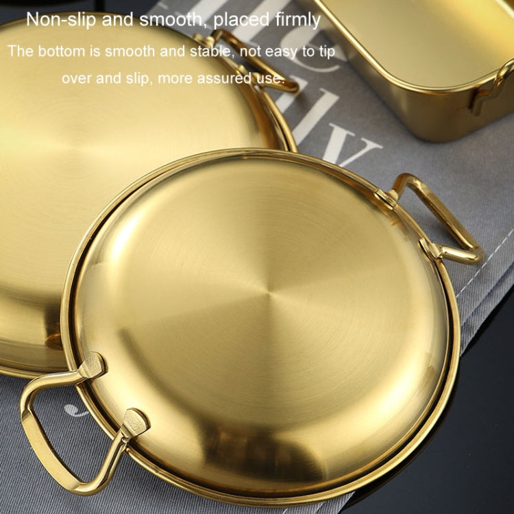 304 Stainless Steel With Double Ear Snack Tray Fried Chicken Chips Cold Dishes Candy Snacks Tray
