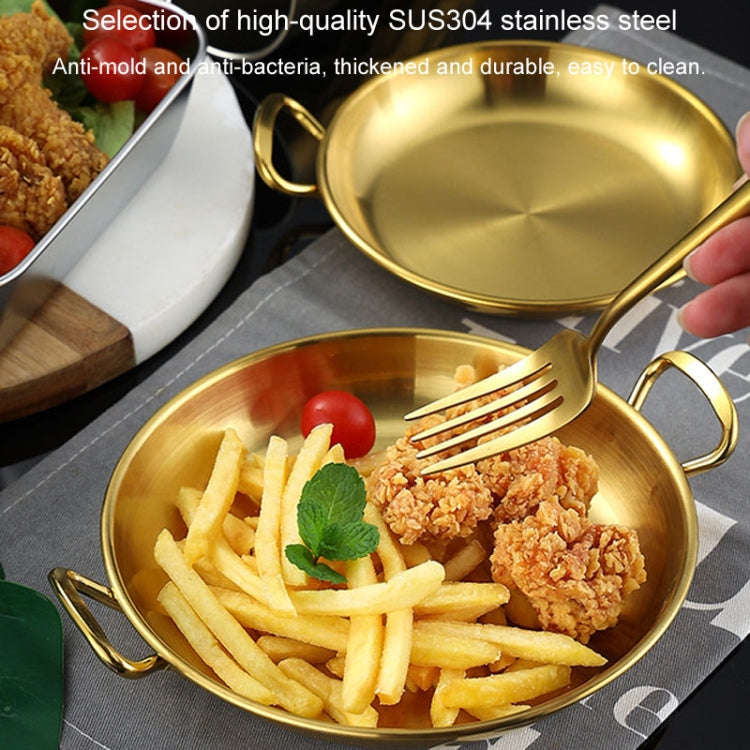 304 Stainless Steel With Double Ear Snack Tray Fried Chicken Chips Cold Dishes Candy Snacks Tray