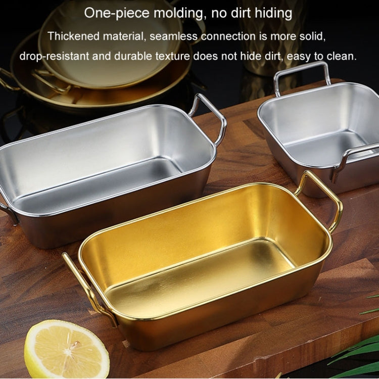 304 Stainless Steel With Double Ear Snack Tray Fried Chicken Chips Cold Dishes Candy Snacks Tray