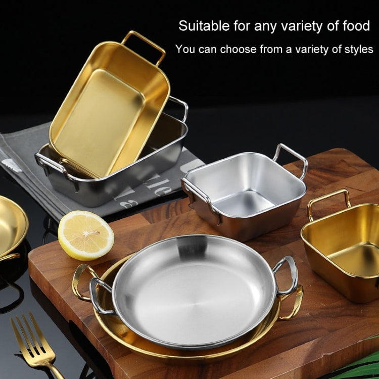 304 Stainless Steel With Double Ear Snack Tray Fried Chicken Chips Cold Dishes Candy Snacks Tray