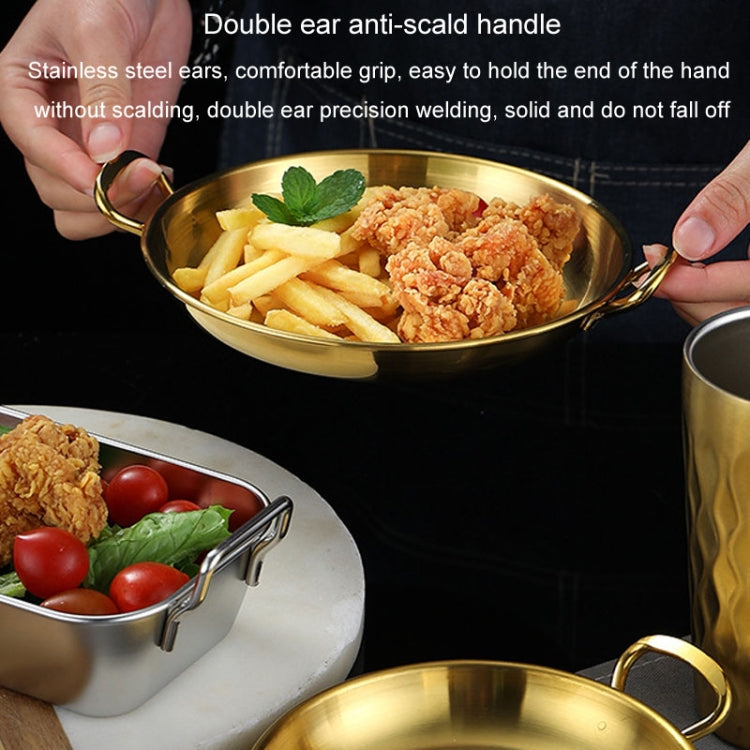 304 Stainless Steel With Double Ear Snack Tray Fried Chicken Chips Cold Dishes Candy Snacks Tray