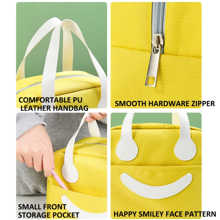Smiley Face Lunch Box Bag Waterproof Insulated  Portable Bento Packet