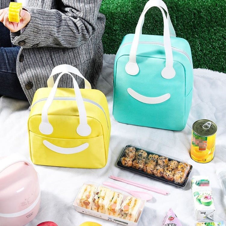 Smiley Face Lunch Box Bag Waterproof Insulated  Portable Bento Packet