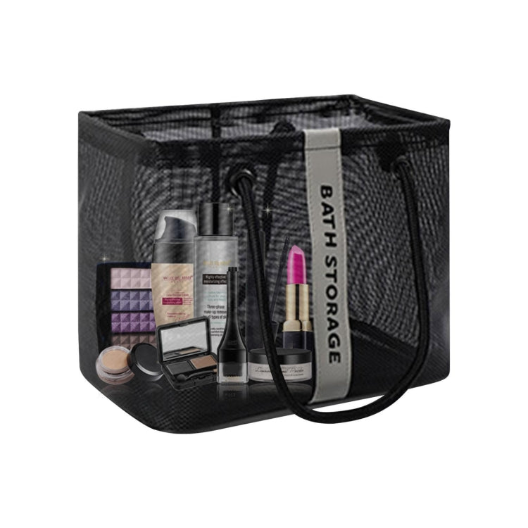 Mesh Toiletry Bag Basket Drainable Bath Bag Foldable Large Open Tote Bag