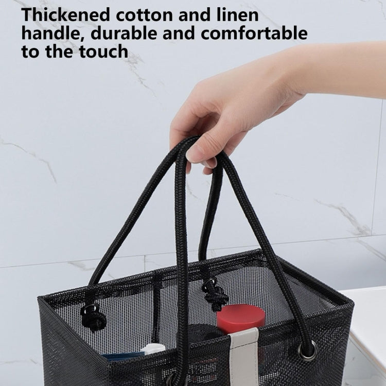 Mesh Toiletry Bag Basket Drainable Bath Bag Foldable Large Open Tote Bag