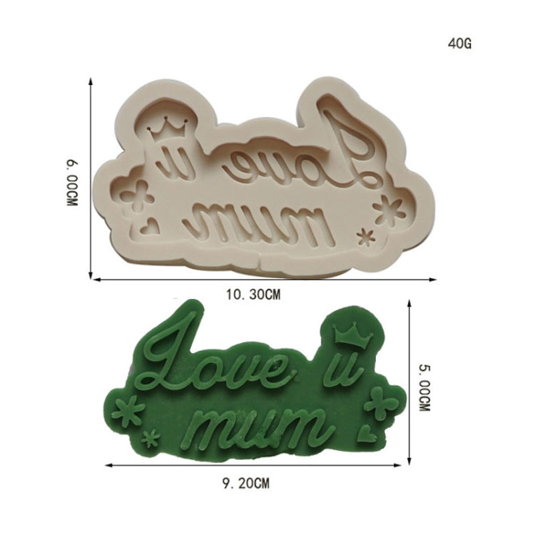 Mother Day Fondant Chocolate Silicone Mold Cake Decoration Baking Love Mother Word Mold