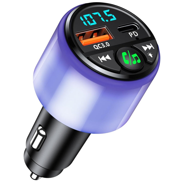 48W PD Fast Charging Car Bluetooth MP3 Player Ambient Light