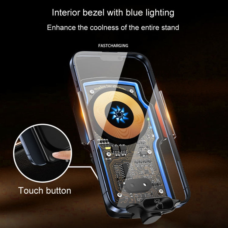 Car Magsafe Wireless Charger Transparent Induction 120W Fast Charging Universal Mobile Phone Bracket