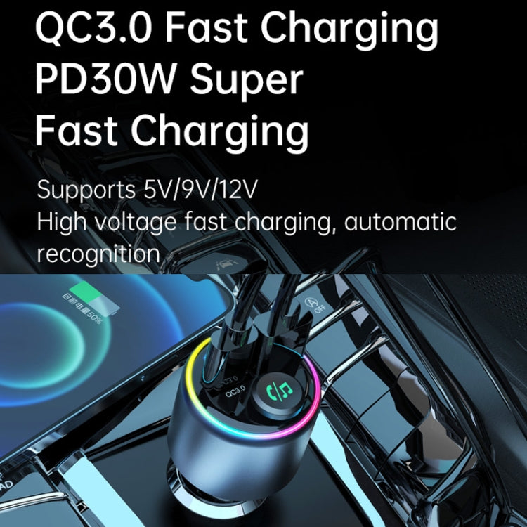 48W Car Bluetooth MP3 Player with Fast Charging
