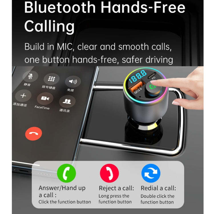 48W Car Bluetooth MP3 Player with Fast Charging