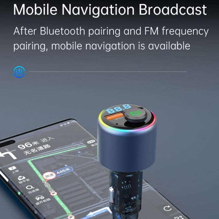 48W Car Bluetooth MP3 Player with Fast Charging