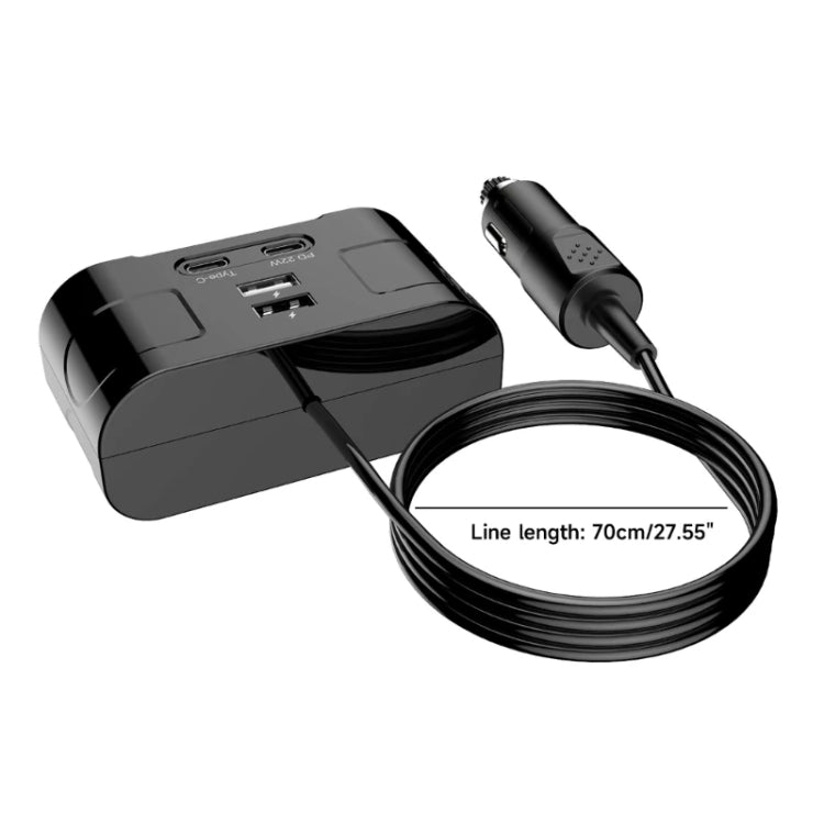 One to Four Car Charger Multifunctional Adapter Expansion Port, C2