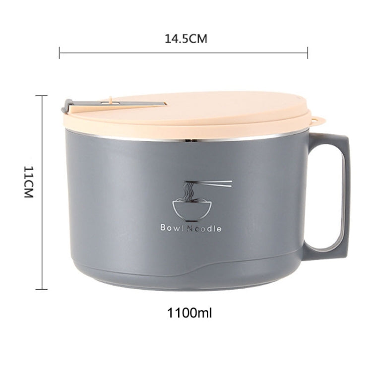 304 Stainless Steel Insulated Rice Bowl Dormitory Student Instant Noodle Bowl With Lid